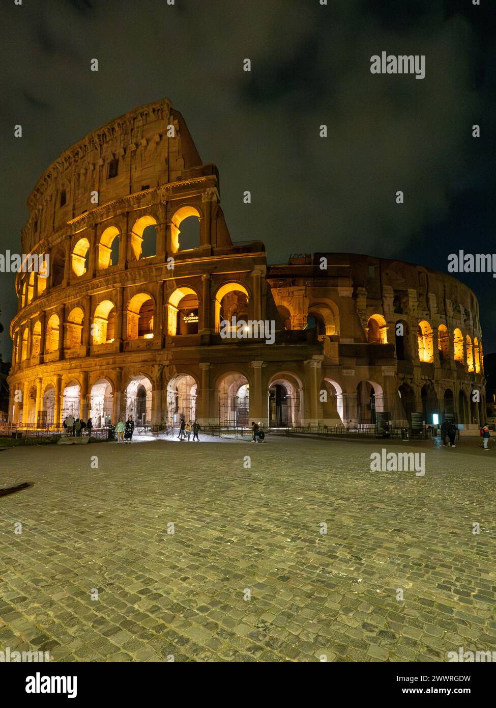 Kolosseum bei Nacht, Rom, Italien Stockfoto