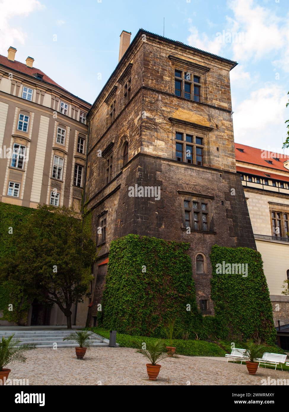 Ludwig Flügel des Alten Königspalastes - Ort der zweiten Prager Verteidigung Stockfoto
