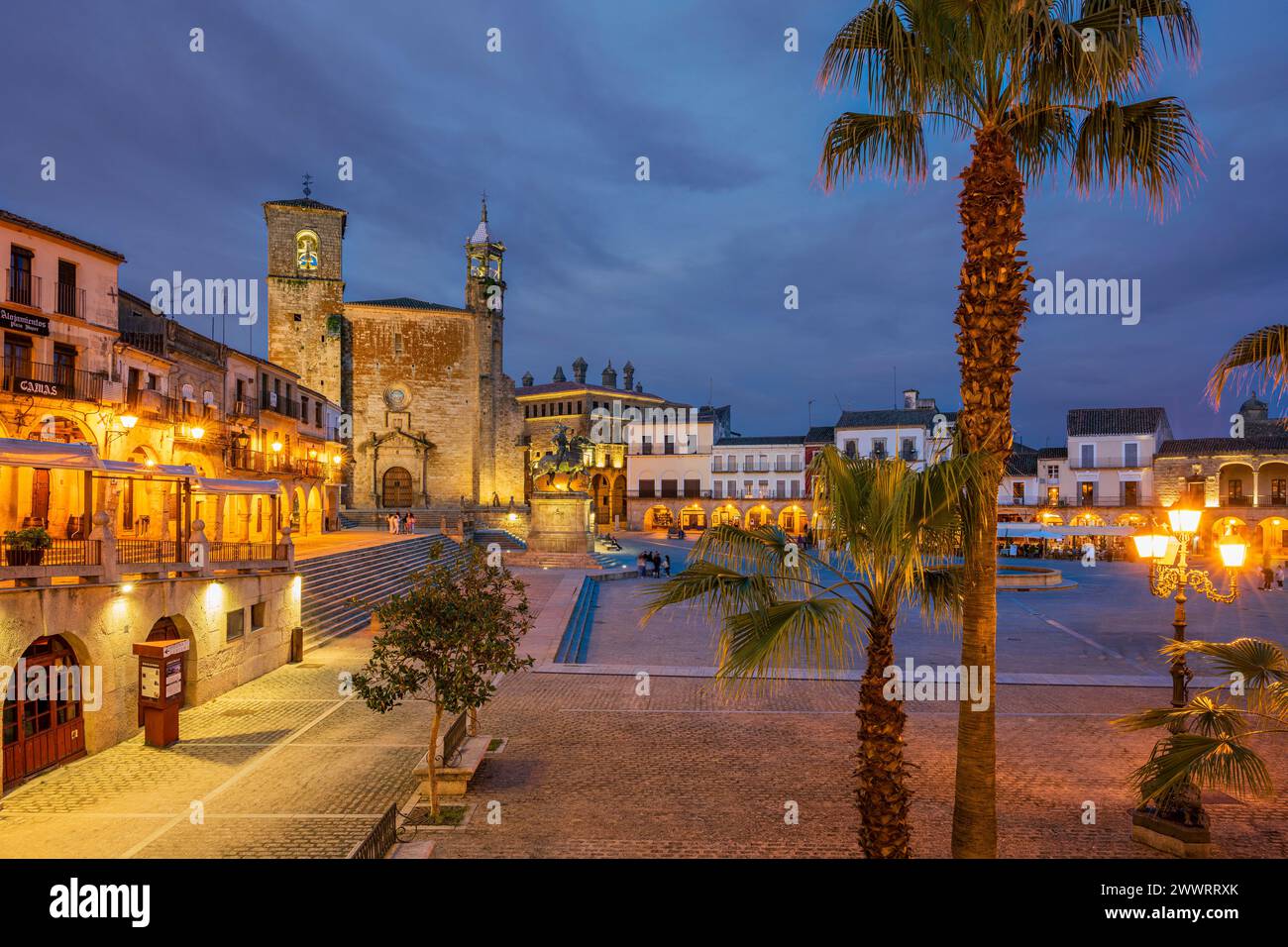 Plaza Mayor, Trujillo, Extremadura, Spanien Stockfoto