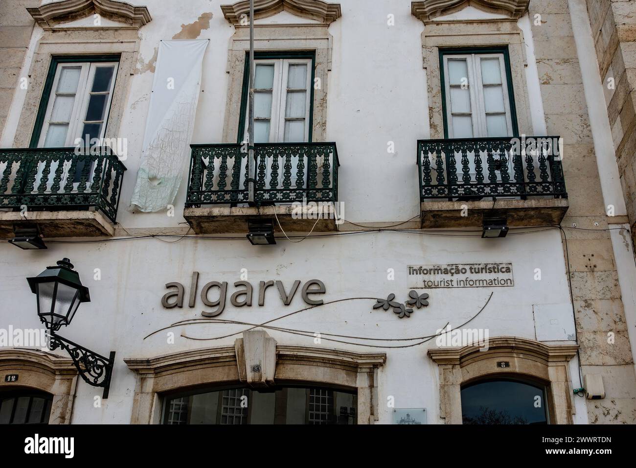 Das Touristeninformationsbüro in Faro, Portugal. Stockfoto