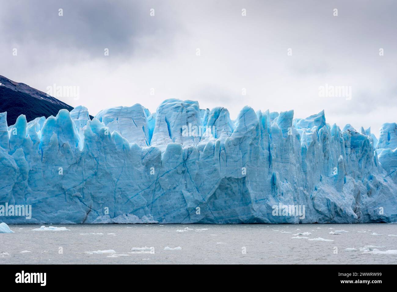 Perito Moreno Glacier, Los Glaciares Nationalpark, Provinz Santa Cruz, Patagonien, Argentinien. Stockfoto