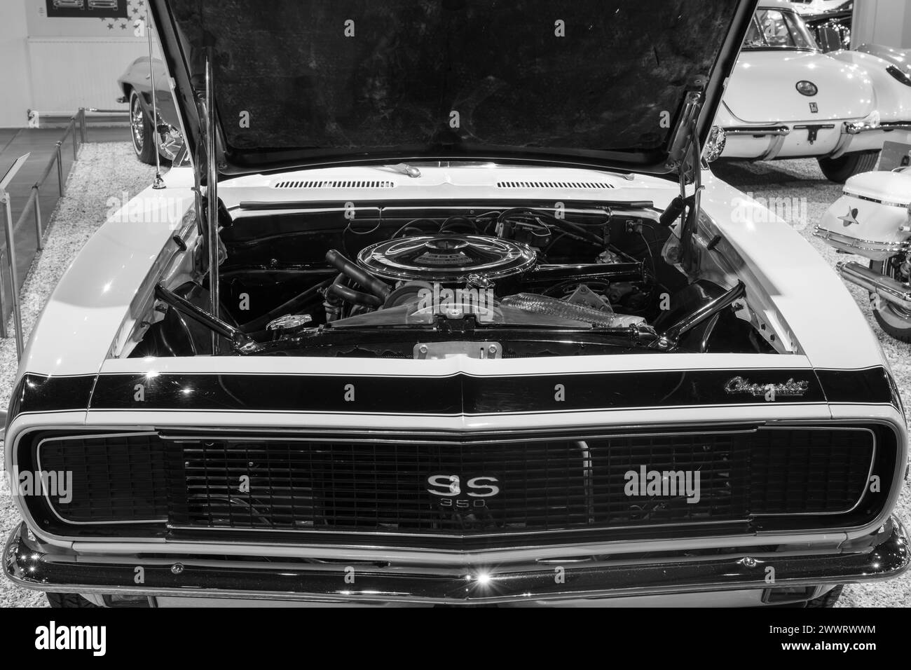 Sparkford.Somerset.Vereinigtes Königreich.7. Januar 2024.Ein Chevrolet SS 350 ist im Haynes Motor Museum in Somerset zu sehen Stockfoto