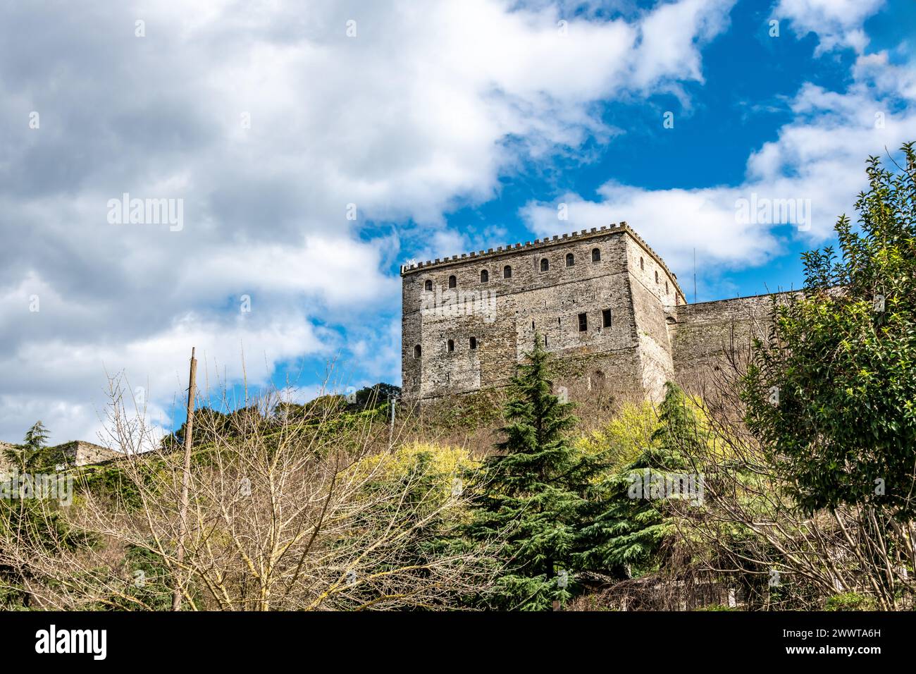 Steinburg von Gjirokaster Castle in Albanien Stockfoto