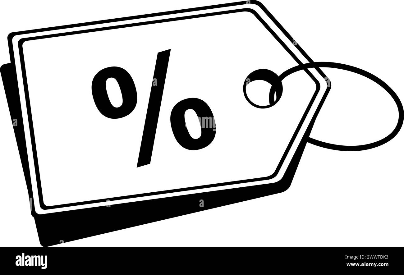 Werbeaktion für Vektorsymbole für Schwarzweiß-Symbole Stock Vektor