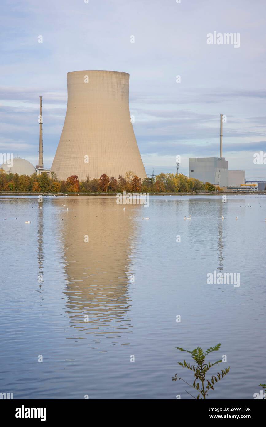 KKW Niederaichbach nach der Stilllegung 2023, Deutschland, Bayern, Niederbayern, Niederbayern Stockfoto