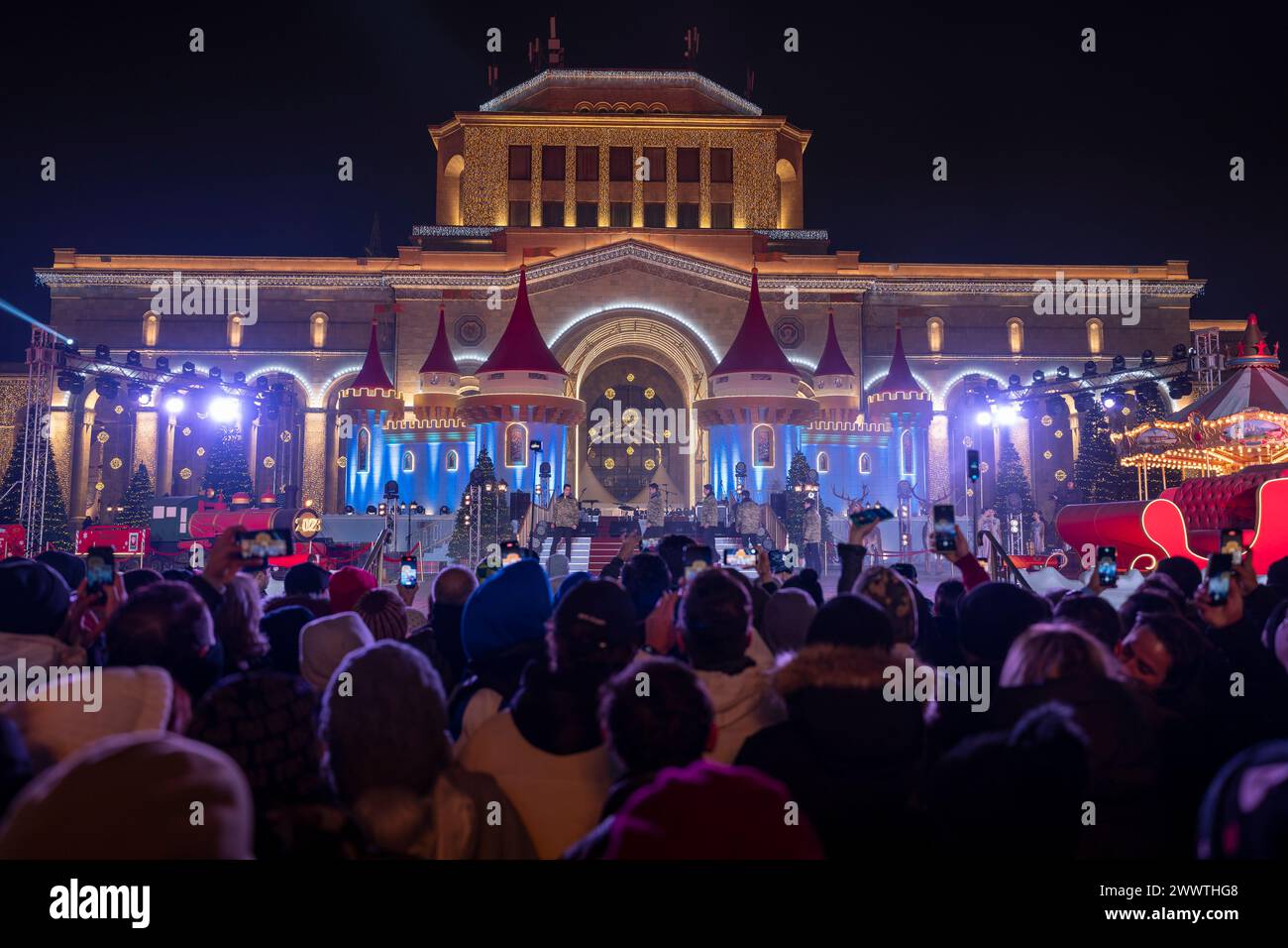 Neujahrsfeier in Jerewan Stockfoto