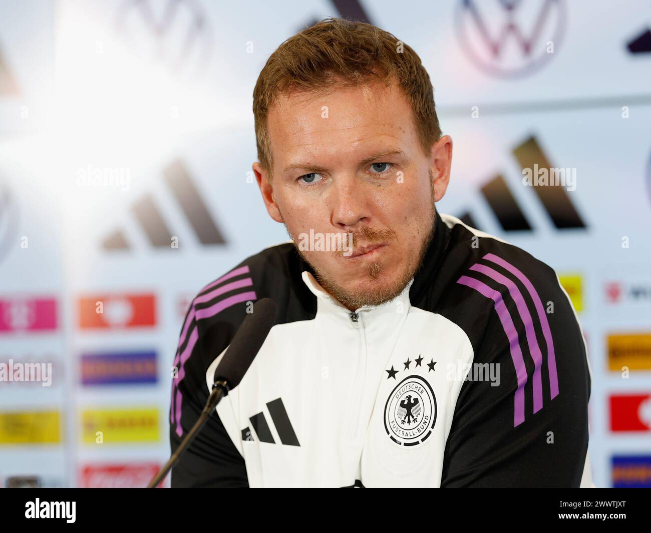 Julian Nagelsmann (Deutschland, Trainer) 25.03.2024, Fußball, DFB, Nationalmannschaft, Pressekonferenz, Deutschland, Frankfurt am Main, DFB Campus, DFL RE Stockfoto