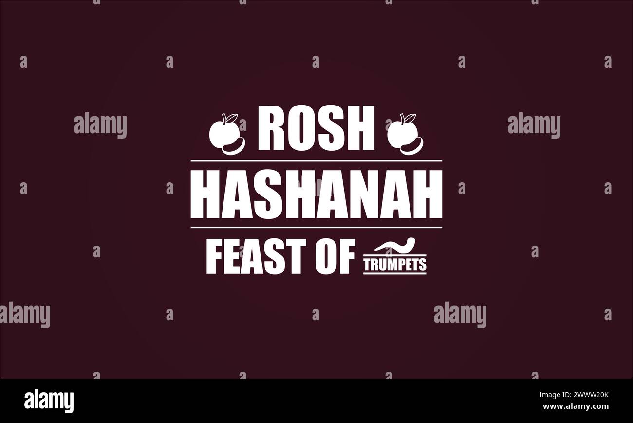 Feiere Rosh Hashanah mit einem Illustrationsdesign Stock Vektor