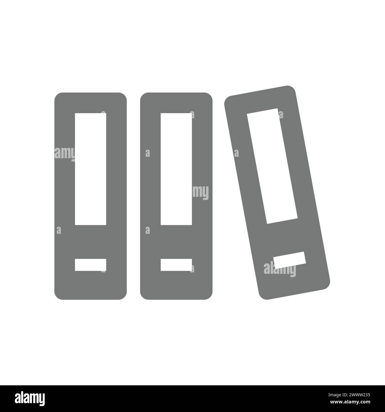 Vektorsymbol für Bücherbücher. Symbol für Buchrücken. Stock Vektor