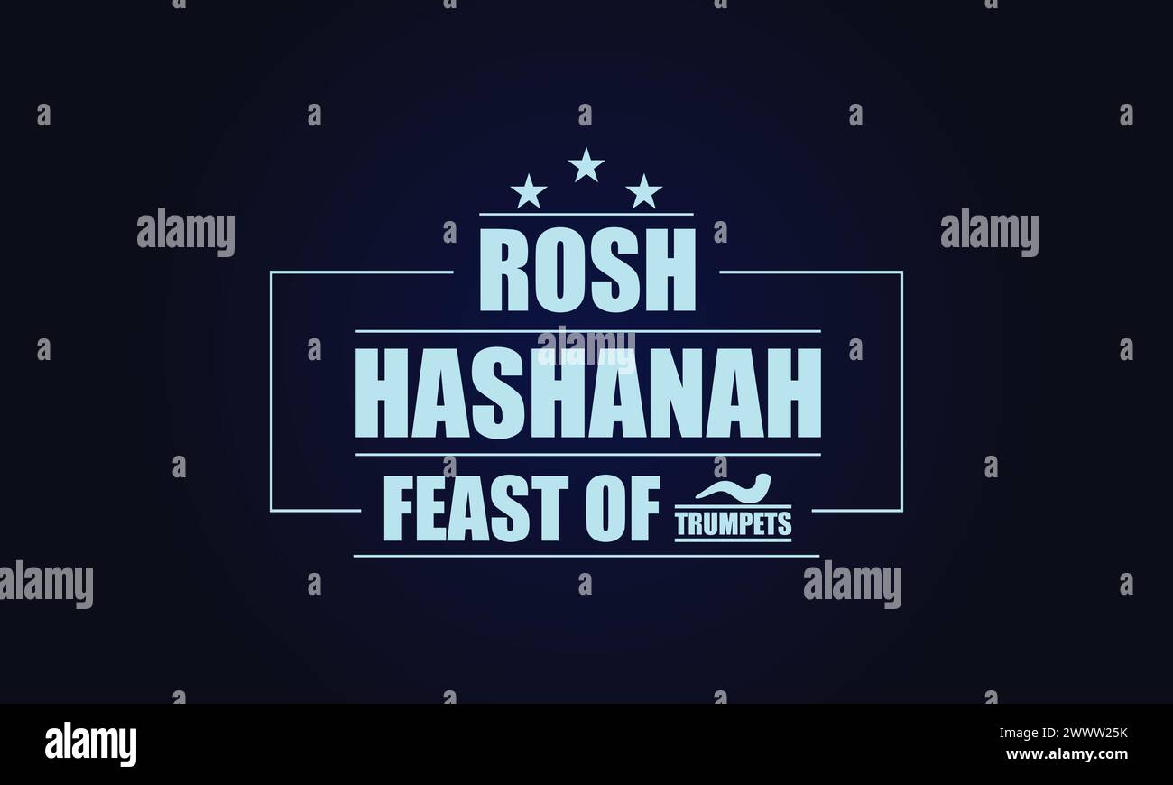 Feiere Rosh Hashanah mit einem Illustrationsdesign Stock Vektor