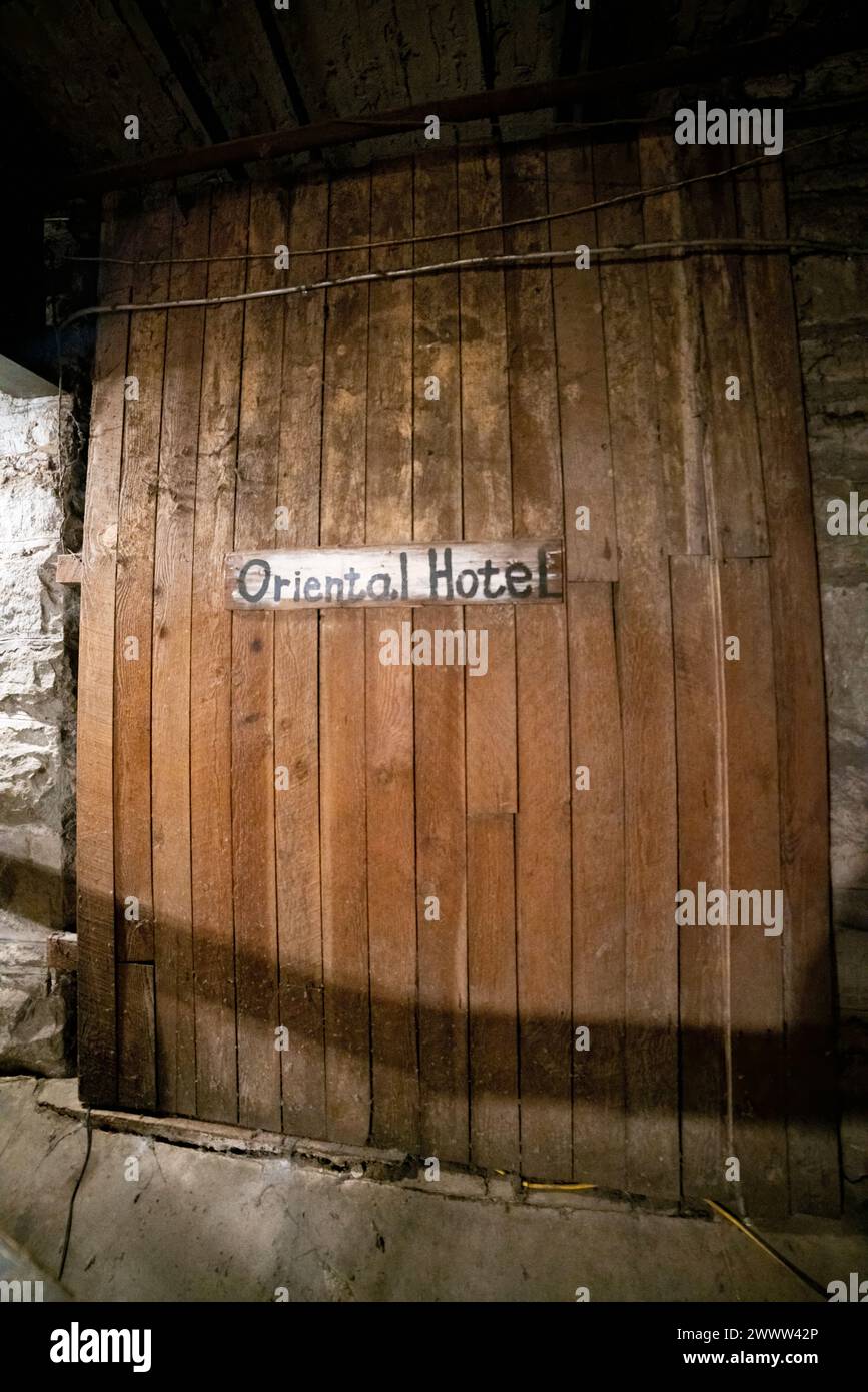 Die Seattle Underground, Netzwerk unterirdischer Gänge und Keller im Pioneer Square Viertel von Seattle, Washington, USA Stockfoto