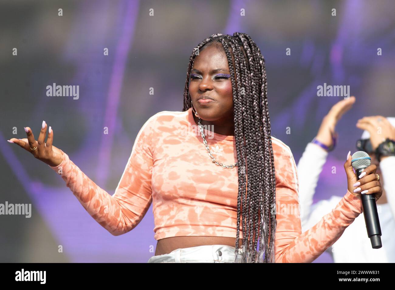 Bogota, Kolumbien. März 2024. Verito Asprilla besucht den letzten Tag des EStereo Picnic Festivals in Bogota, Kolumbien. (Foto: Daniel Garzon Herazo/NurPhoto) Credit: NurPhoto SRL/Alamy Live News Stockfoto