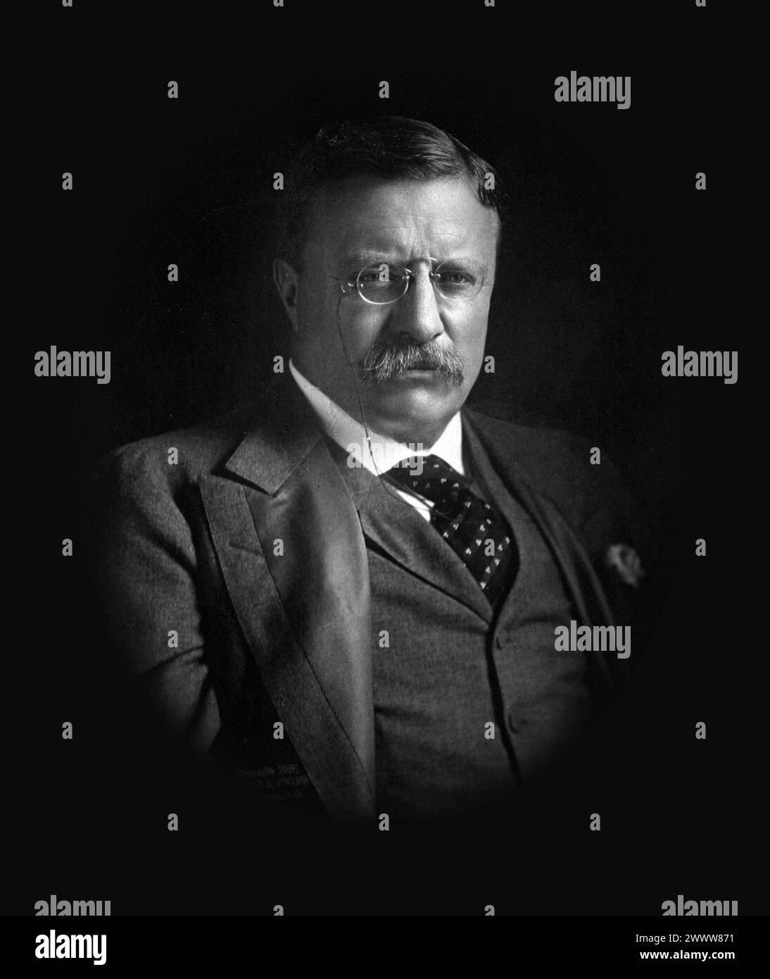 Präsident der Vereinigten Staaten - Theodore Roosevelt von Harris & Ewing Studio, 1907 Stockfoto