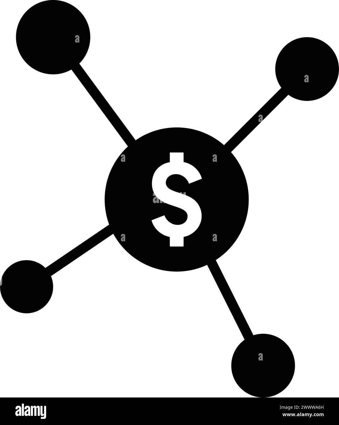 Symbol Für Geldquelle. Beeindruckendes Design für Web-, Printmedien-, Online-Design-, kommerzielle Nutzung oder jede Art von Designprojekt. Stock Vektor