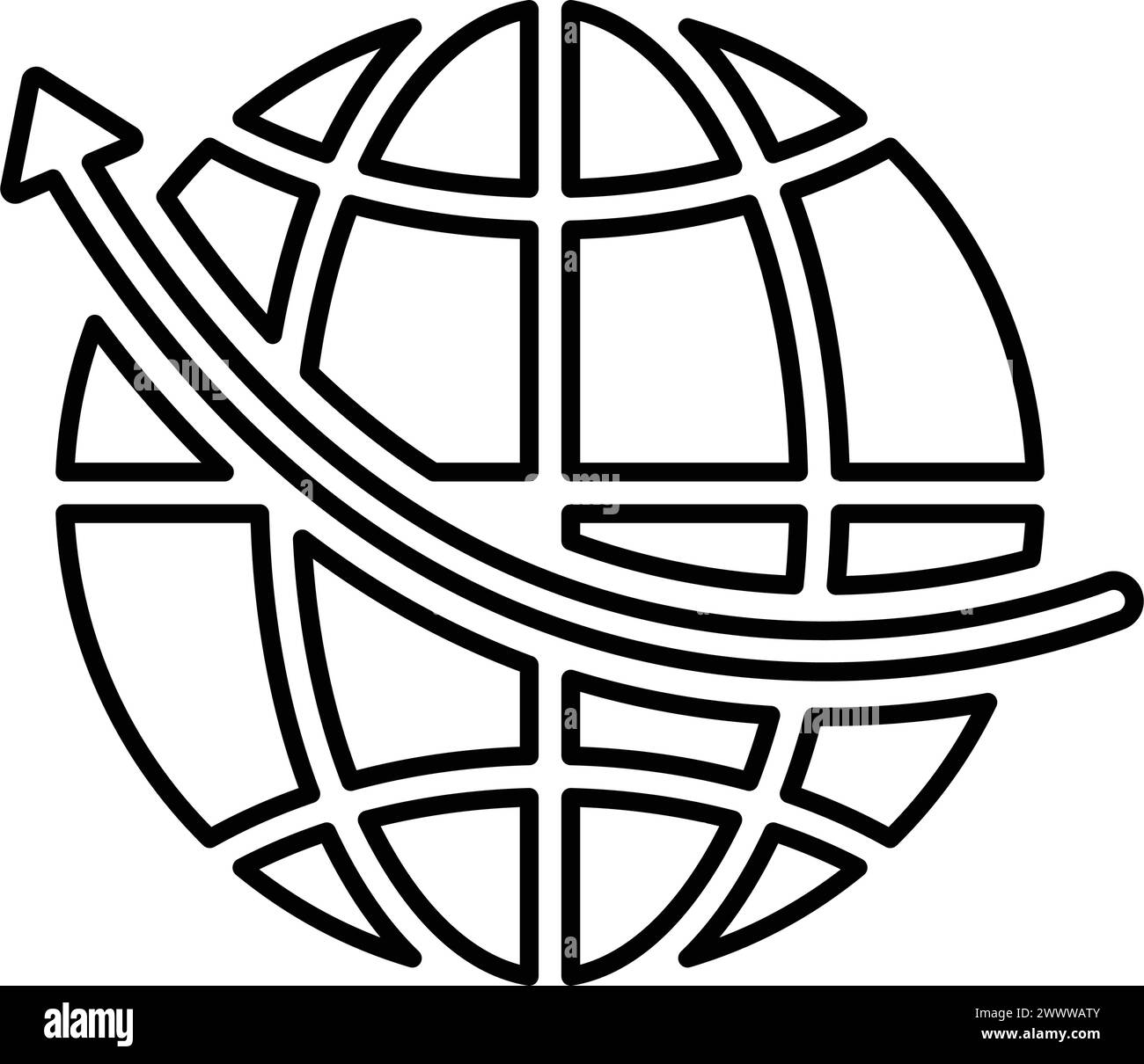 Kommunikation, global, weltweit Symbol. Kommerzielle Nutzung, gedruckte Dateien und Präsentationen, Werbematerial, Web oder jede Art von Designprojekt. Stock Vektor