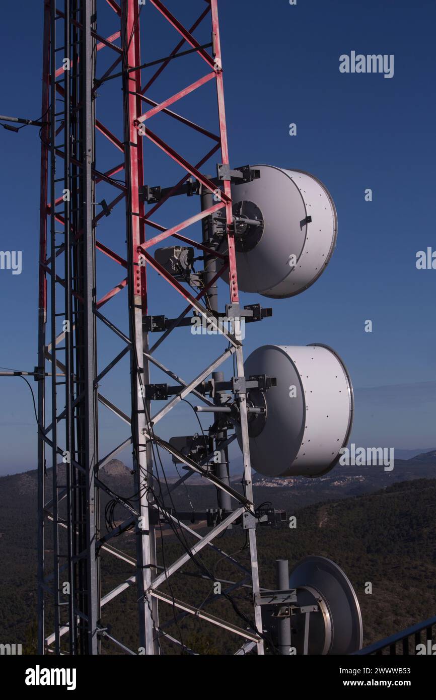 Telekommunikation-Antenne Stockfoto