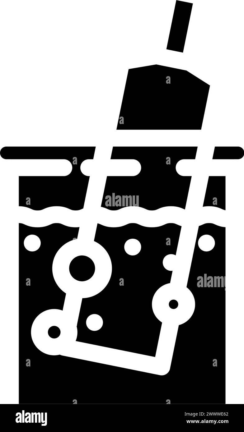 Löschende Schmied Metall Glyphe Icon Vektor Illustration Stock Vektor