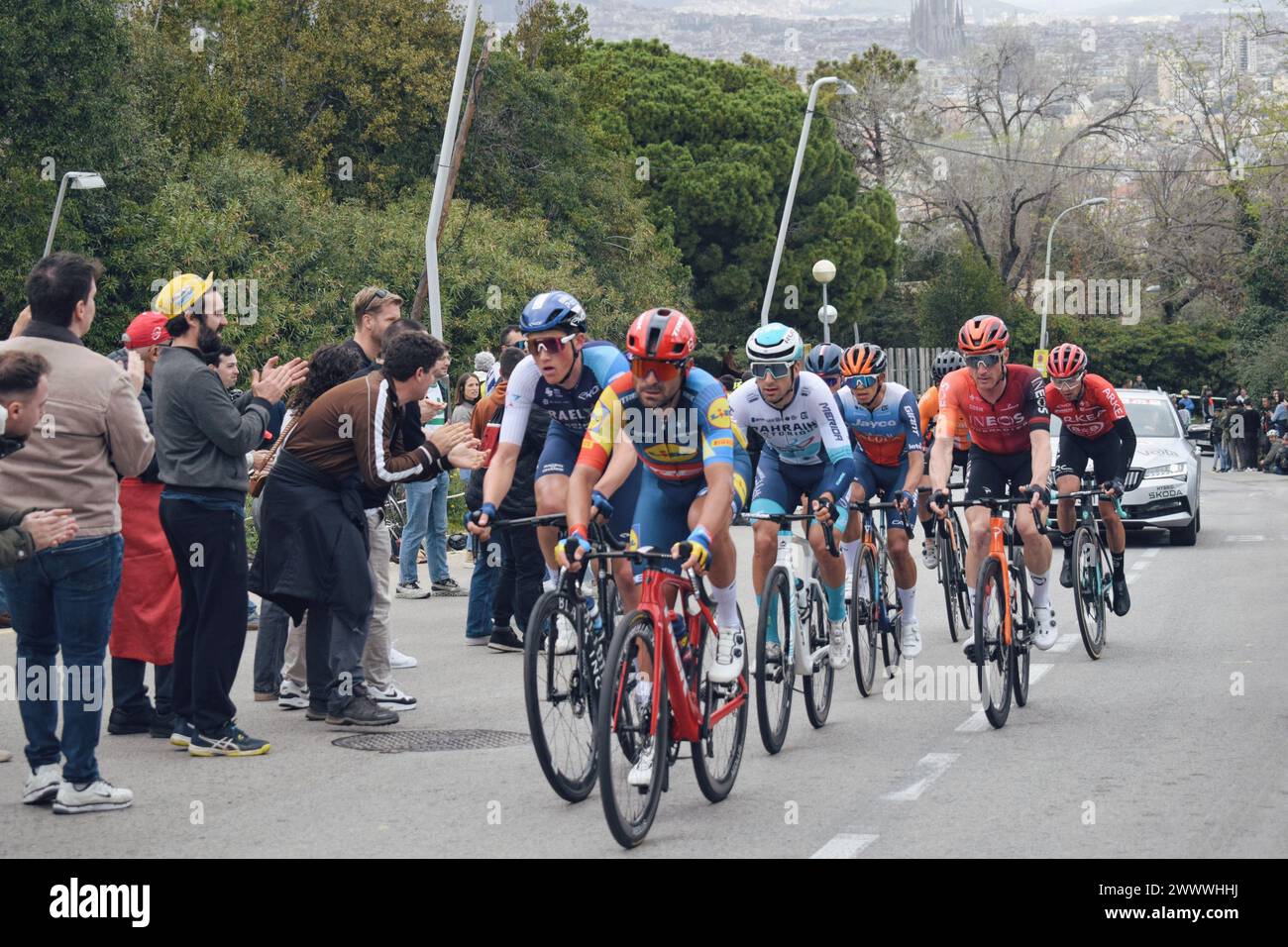 Letzte Etappe der Katalonienrundfahrt 2024 in Montjuic in Barcelona, Spanien, am 24. März 2024 Stockfoto