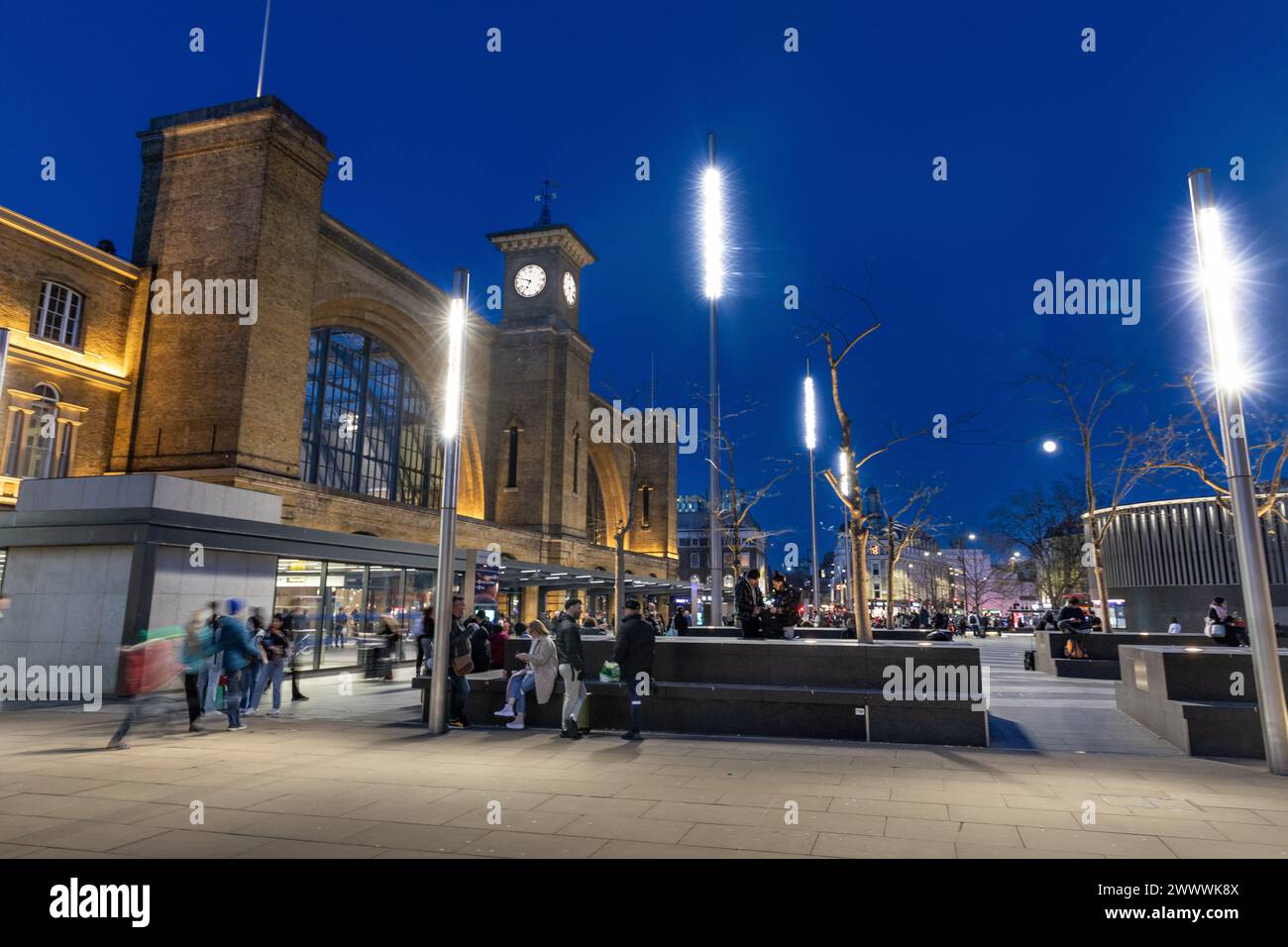 Äußere der Kings Cross Station Stockfoto