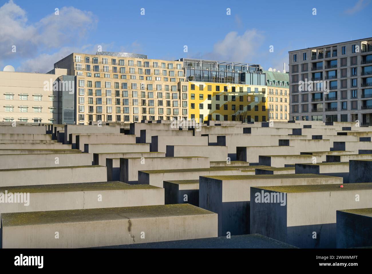 Holocaust-Mahnmal, Ebertstraße, Mitte, Berlin, Deutschland *** Lokalunterschrift ***, Berlin, Deutschland Stockfoto