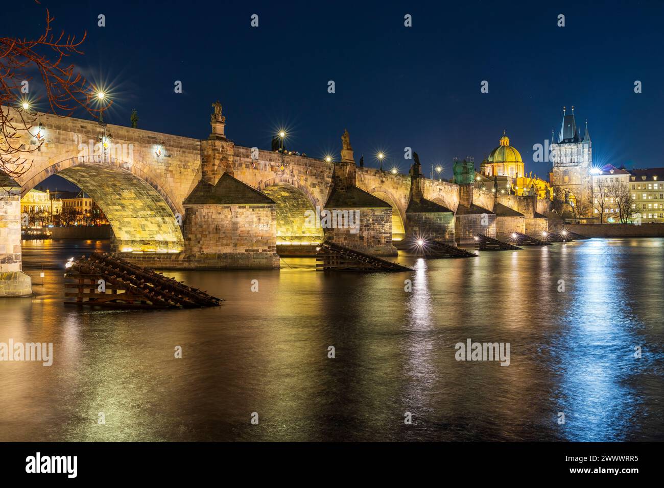 Karlsbrücke, Karluv Most, Prag, Tschechische Republik Stockfoto