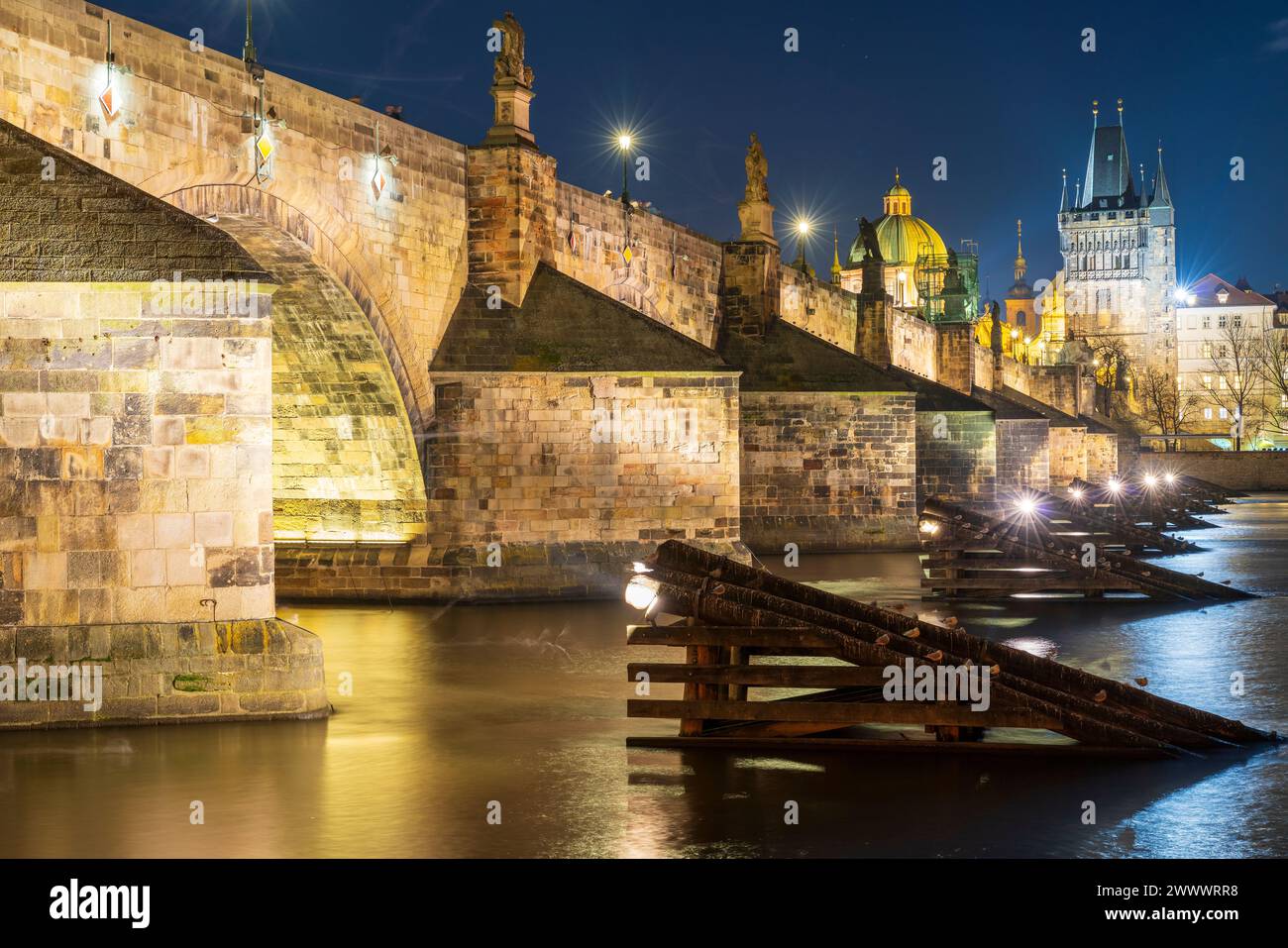 Karlsbrücke, Karluv Most, Prag, Tschechische Republik Stockfoto
