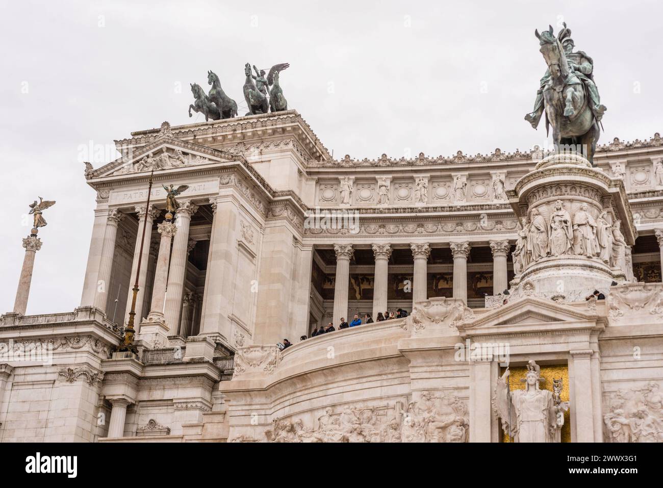 Viktor-Emanuelsdenkmal, Monumento a Vittorio Emanuele II, Rom, Italien. In der historischen Altstadt von Rom *** Victor Emmanuel Monument, Monumento a Vittorio Emanuele II, Rom, Italien im historischen Zentrum Roms Stockfoto