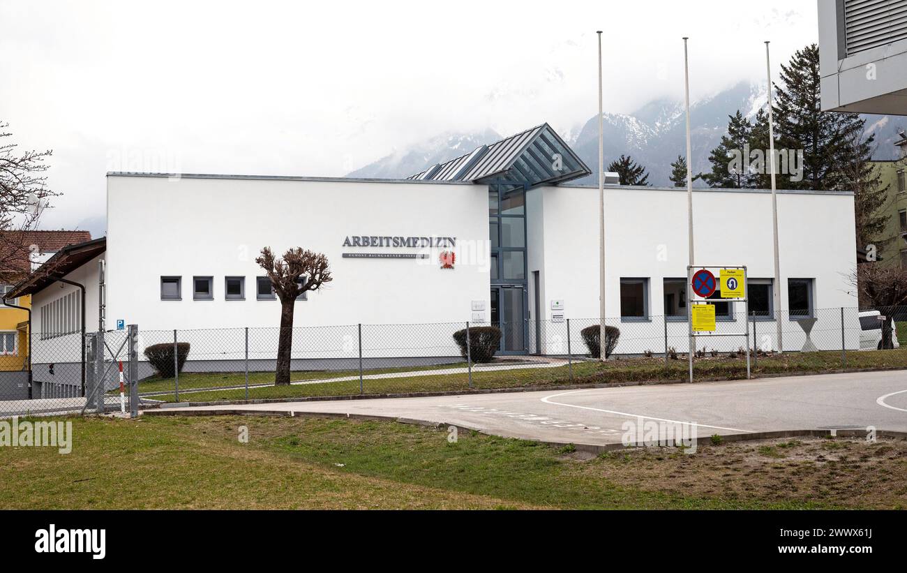 Arbeitsmedizin, Egmont Baumgartner Institut, Hall In Tirol, Österreich Stockfoto