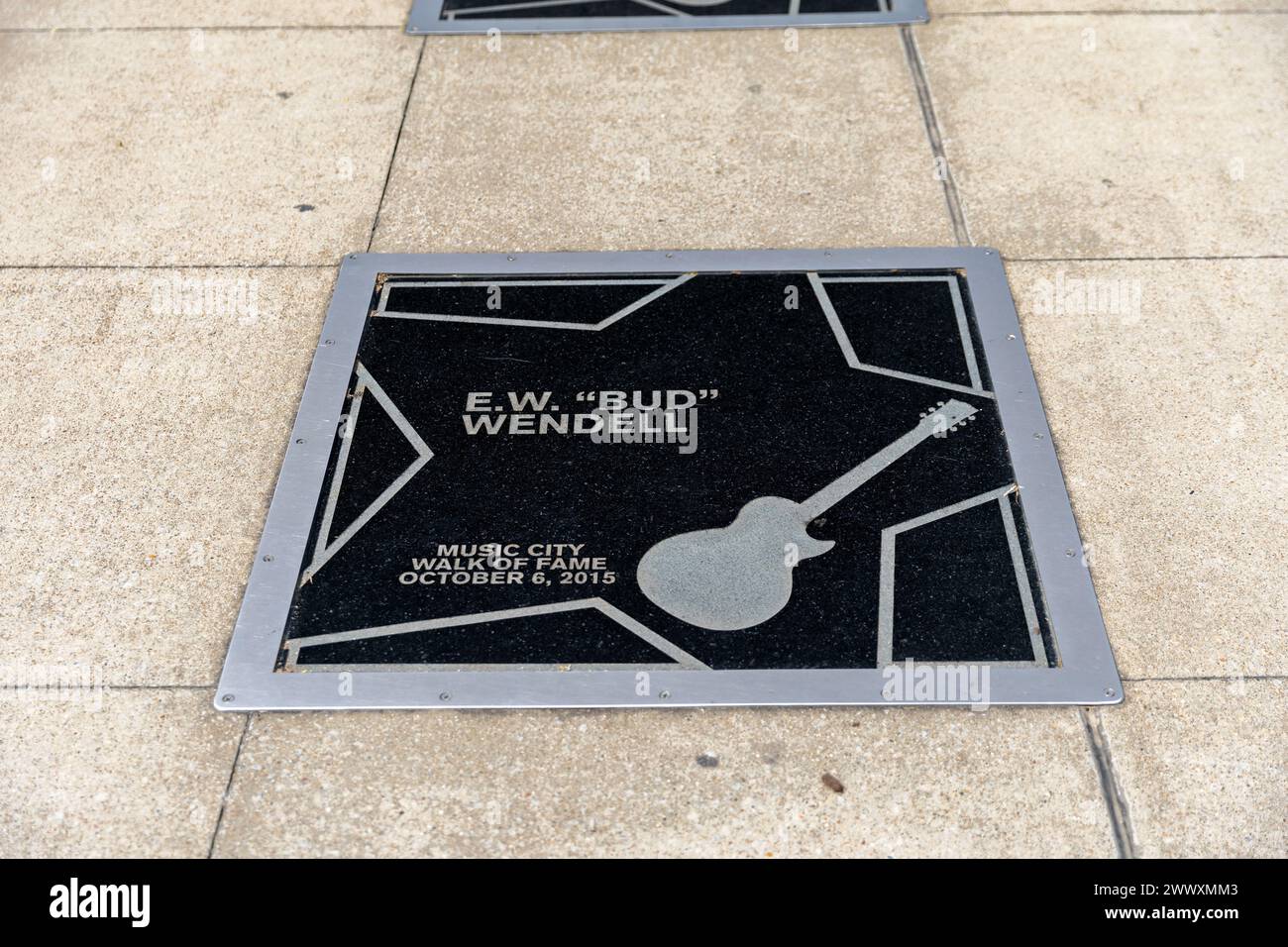 Nashville, TN - 15. März 2024: E.W. „Bud“ Wendell Star auf dem Music City Walk of Fame in Nashville, TN Stockfoto