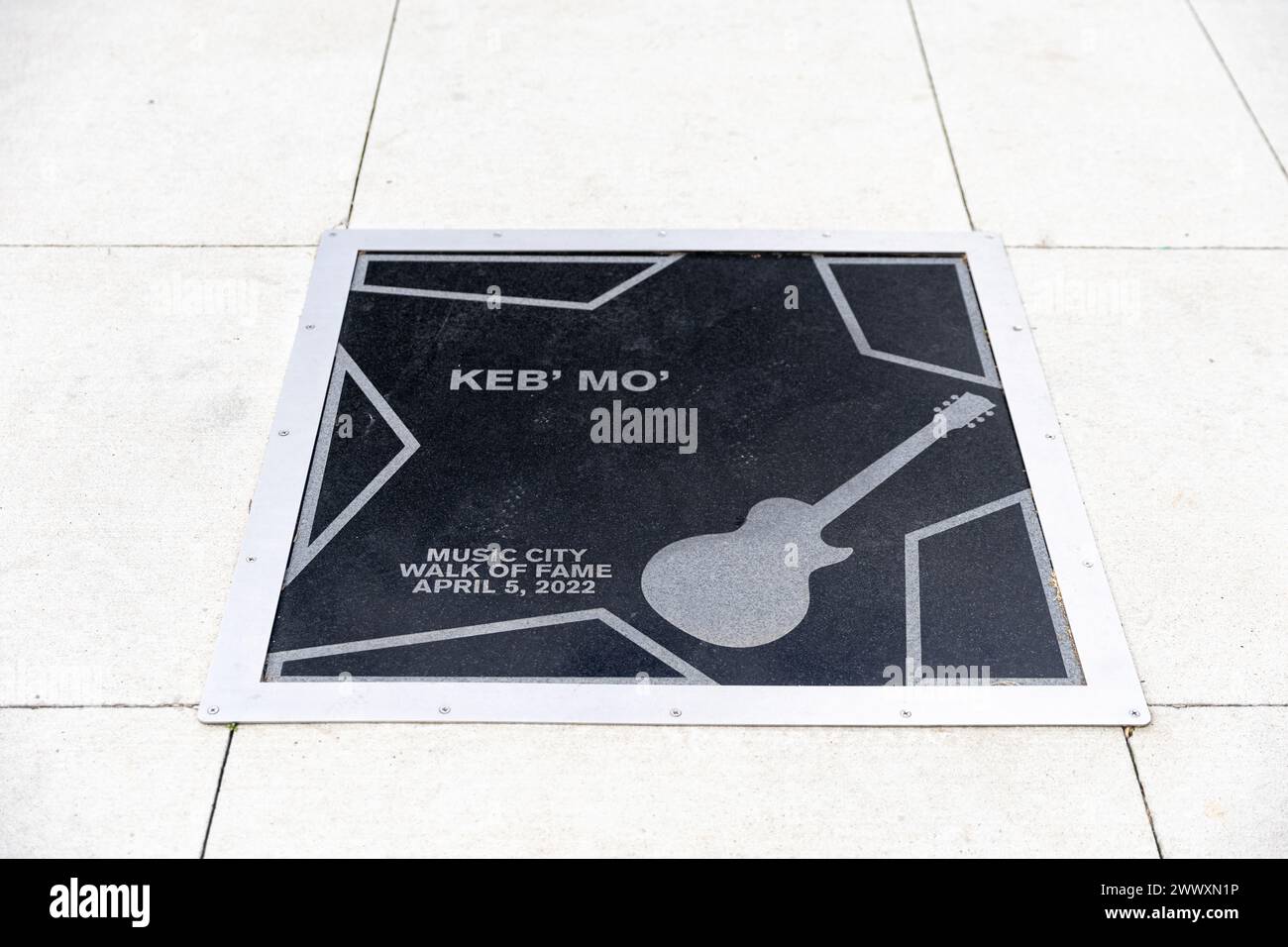 Nashville, TN - 15. März 2024: KEB' Mo' Star auf dem Music City Walk of Fame in Nashville, TN Stockfoto