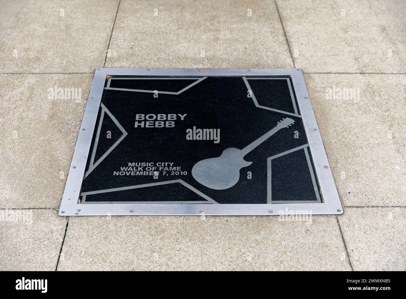 Nashville, TN - 15. März 2024: Bobby Hebb-Star auf dem Music City Walk of Fame in Nashville, TN Stockfoto