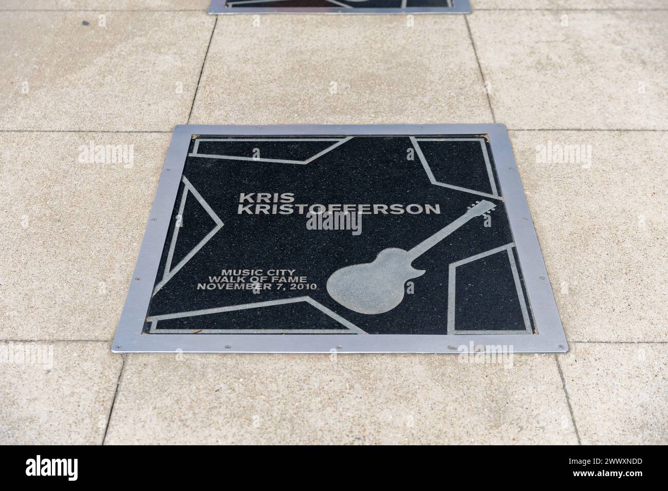 Nashville, TN - 15. März 2024: Kris Kristofferson Star auf dem Music City Walk of Fame in Nashville, TN Stockfoto