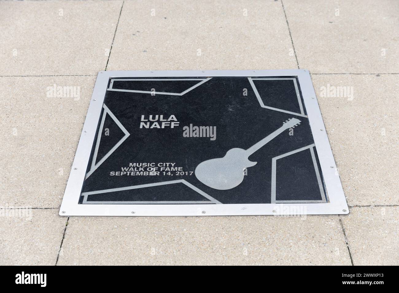 Nashville, TN - 15. März 2024: Lula Naff Star auf dem Music City Walk of Fame in Nashville, TN Stockfoto