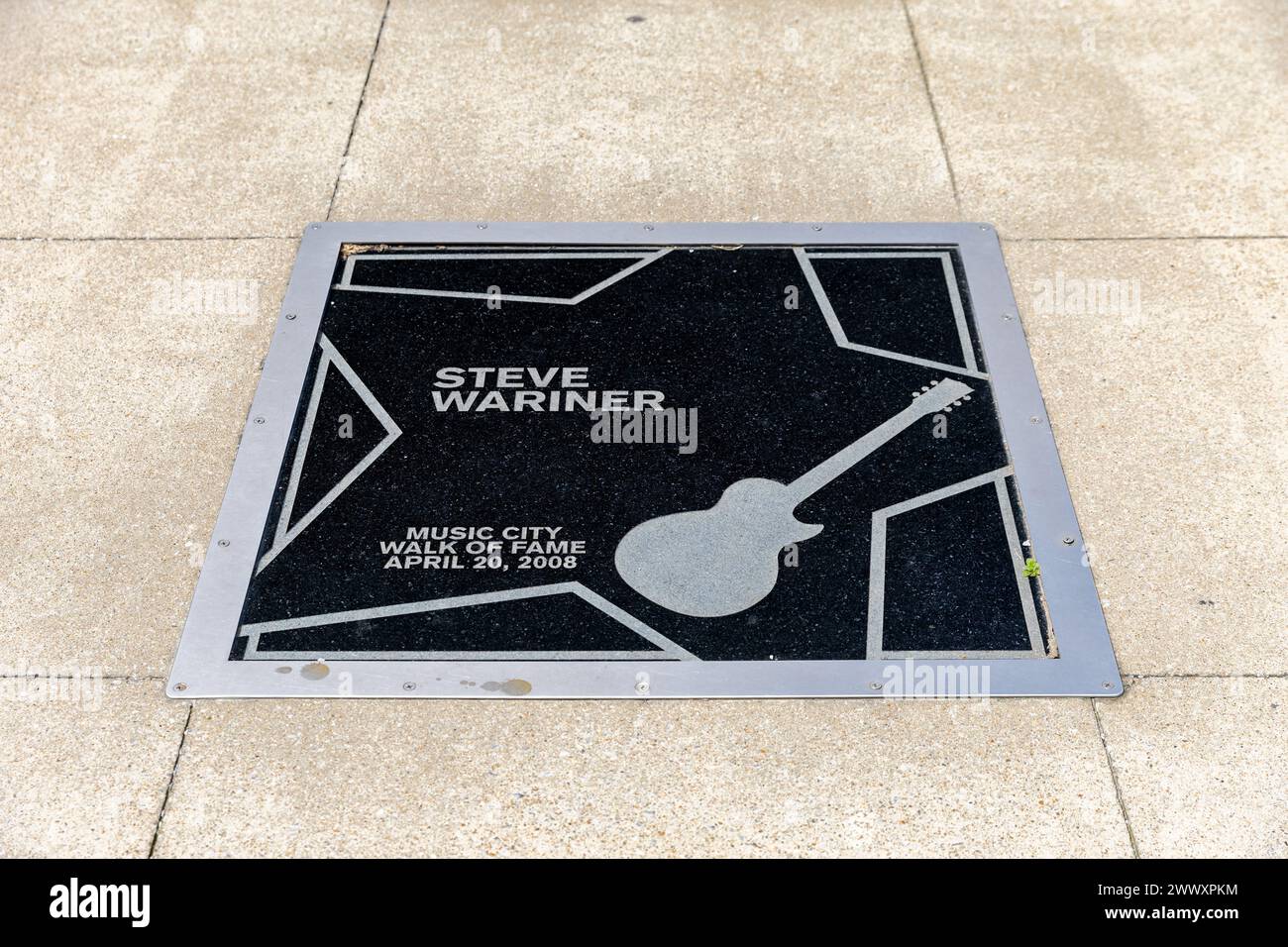 Nashville, TN - 15. März 2024: Steve Wariner Star auf dem Music City Walk of Fame in Nashville, TN Stockfoto