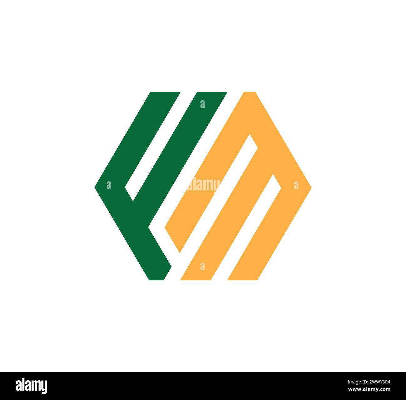 fm Letter Logo Stock Vektor