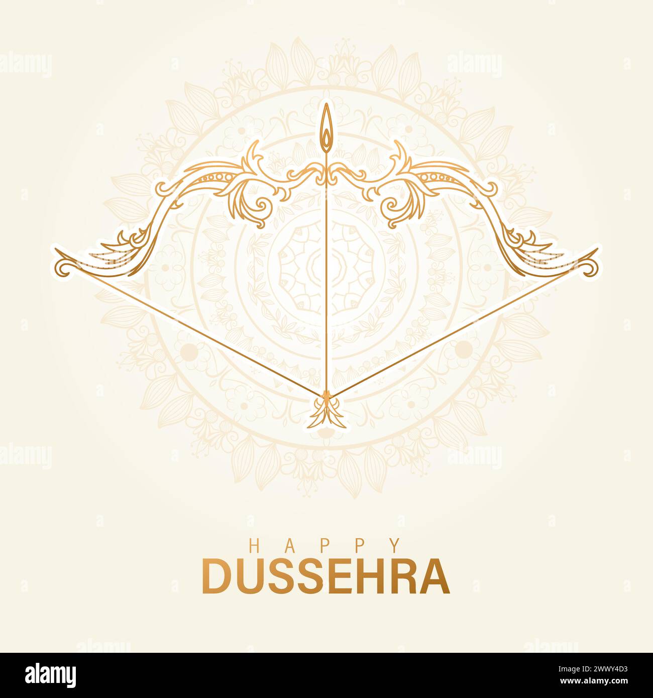 Happy Dussehra Navratri Poster Design Vektor Illustration. Festival of India. Hindu-Urlaub Vijayadashami. Stock Vektor