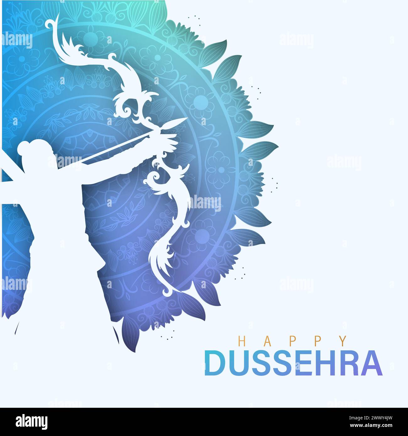 Happy Dussehra Navratri Poster Design Vektor Illustration. Festival of India. Hindu-Urlaub Vijayadashami. Stock Vektor