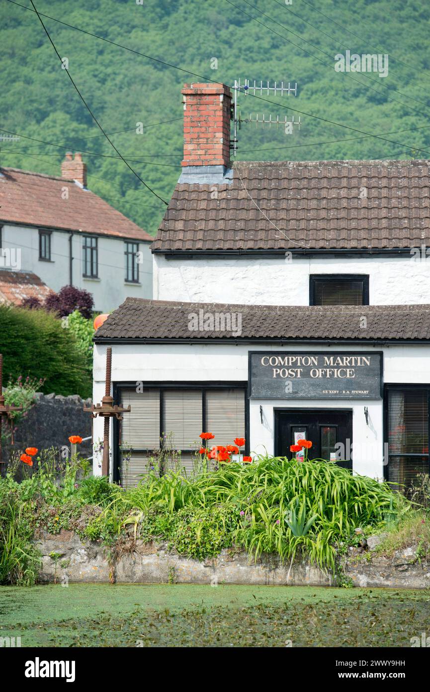 Postamt im Dorf Compton Martin Somerset UK Stockfoto