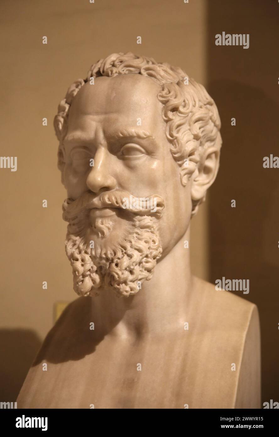 Ambrogio Spninola (1569-1630). Italienischer Condotierro und Adliger der Republik Genua. Büste. Museum von Rigorgimento. Turin. Italien. Stockfoto