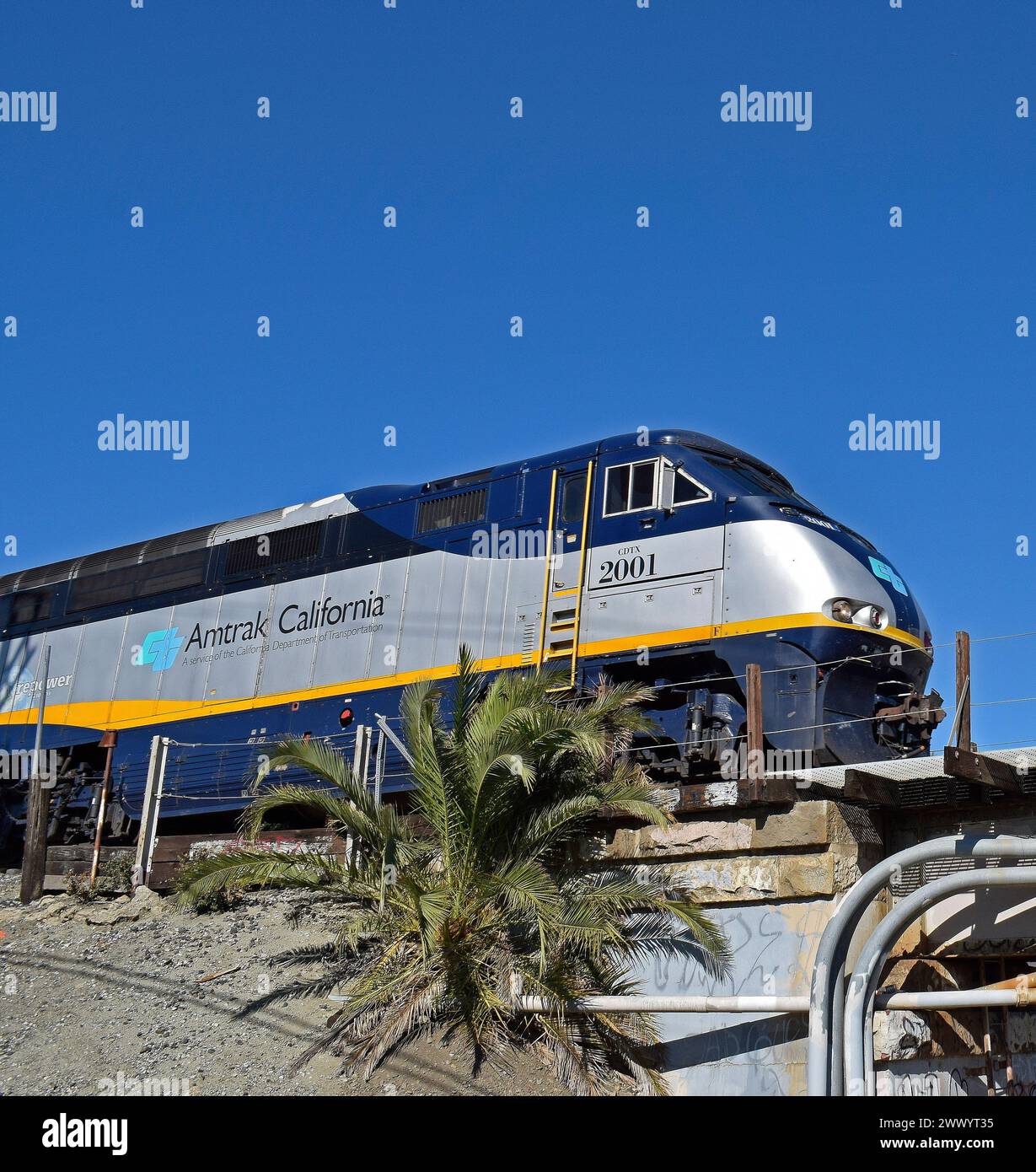 Amtrak California Zug, Alameda County, Kalifornien Stockfoto