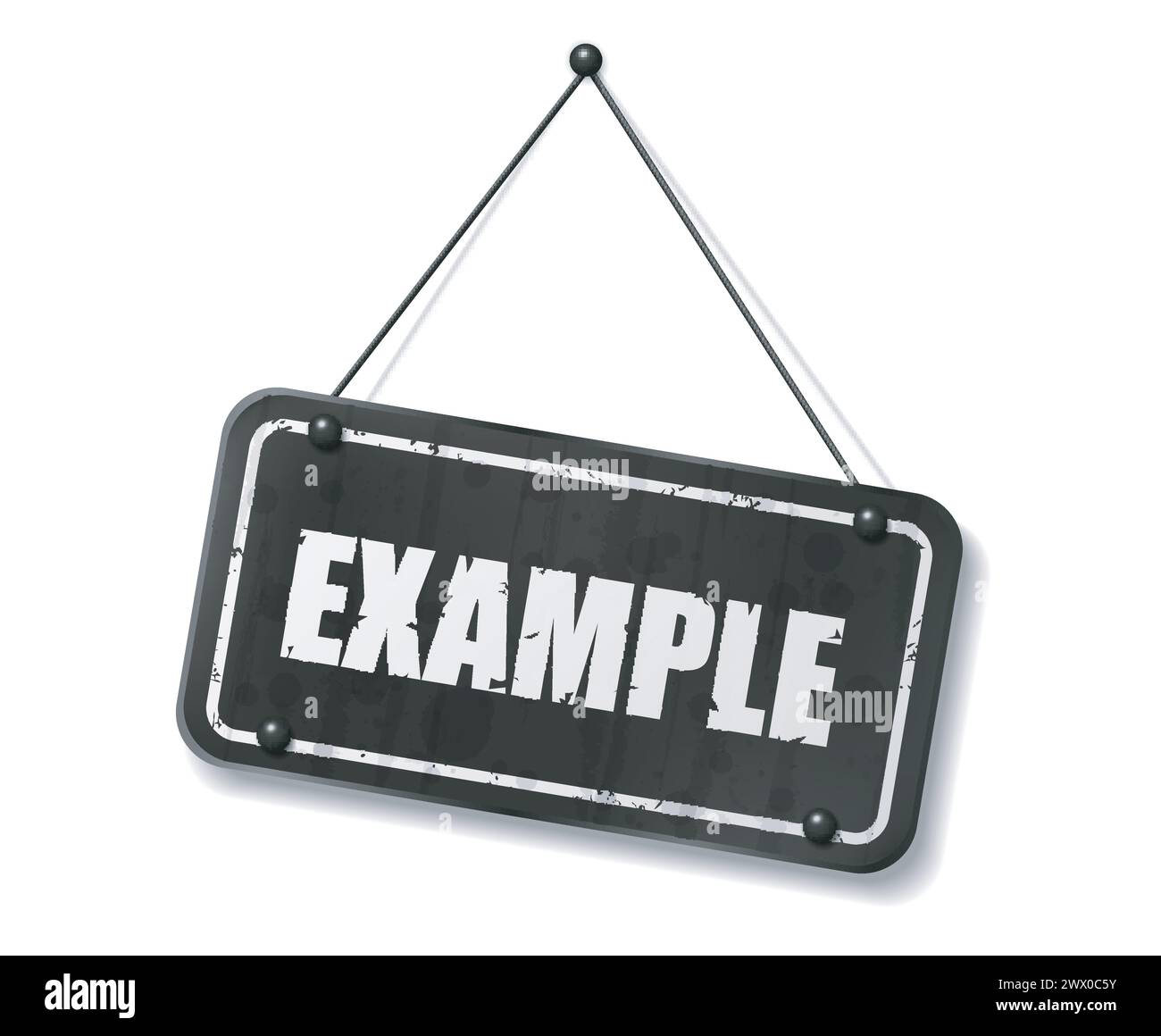 Altes schwarzes Vintage-Schild mit Beispieltext, Vektorillustration Stock Vektor