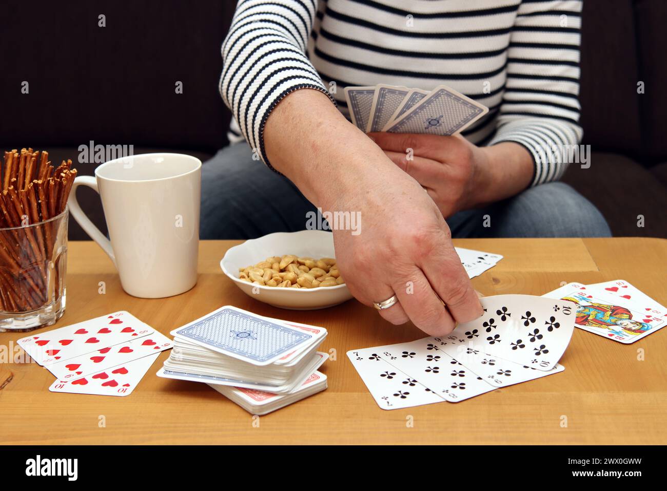 Eine gute Hand in Hand Stockfoto