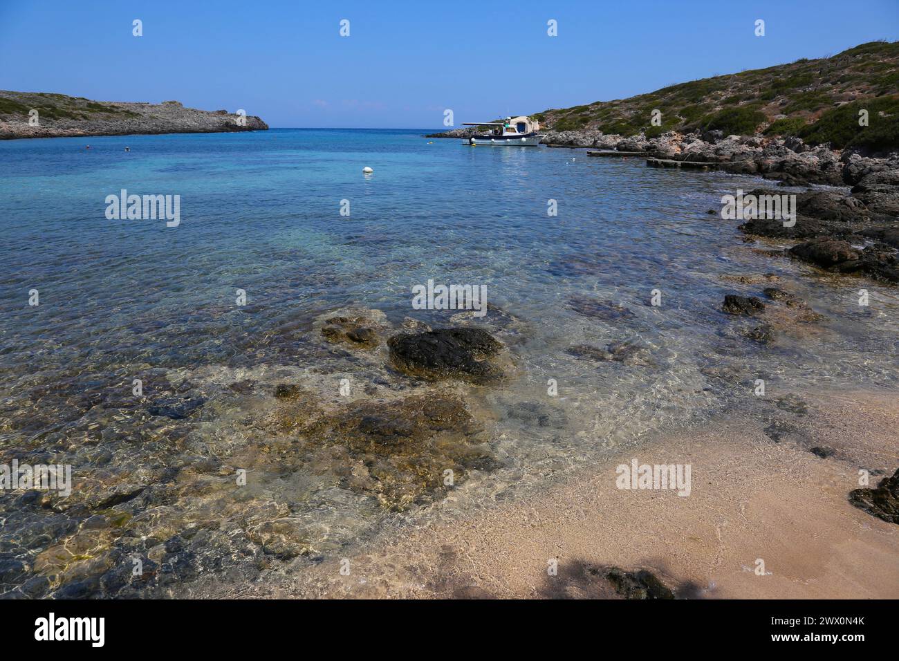 Limnionas Strand auf der griechischen Insel Kythira. Stockfoto