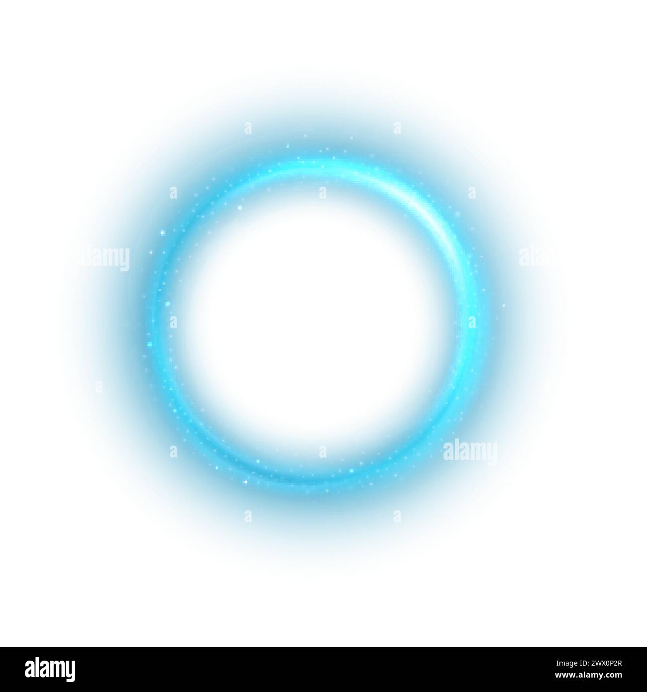 Rundes blaues Licht, verdreht auf weißem Hintergrund, geeignet für Produktwerbung, Produktdesign und andere, Vektorillustration Stock Vektor