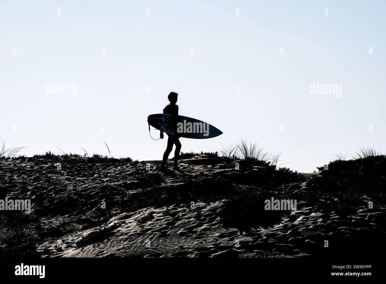 Bereit zum Surfen, Ocean Beach, San Francisco, Kalifornien, USA. Stockfoto