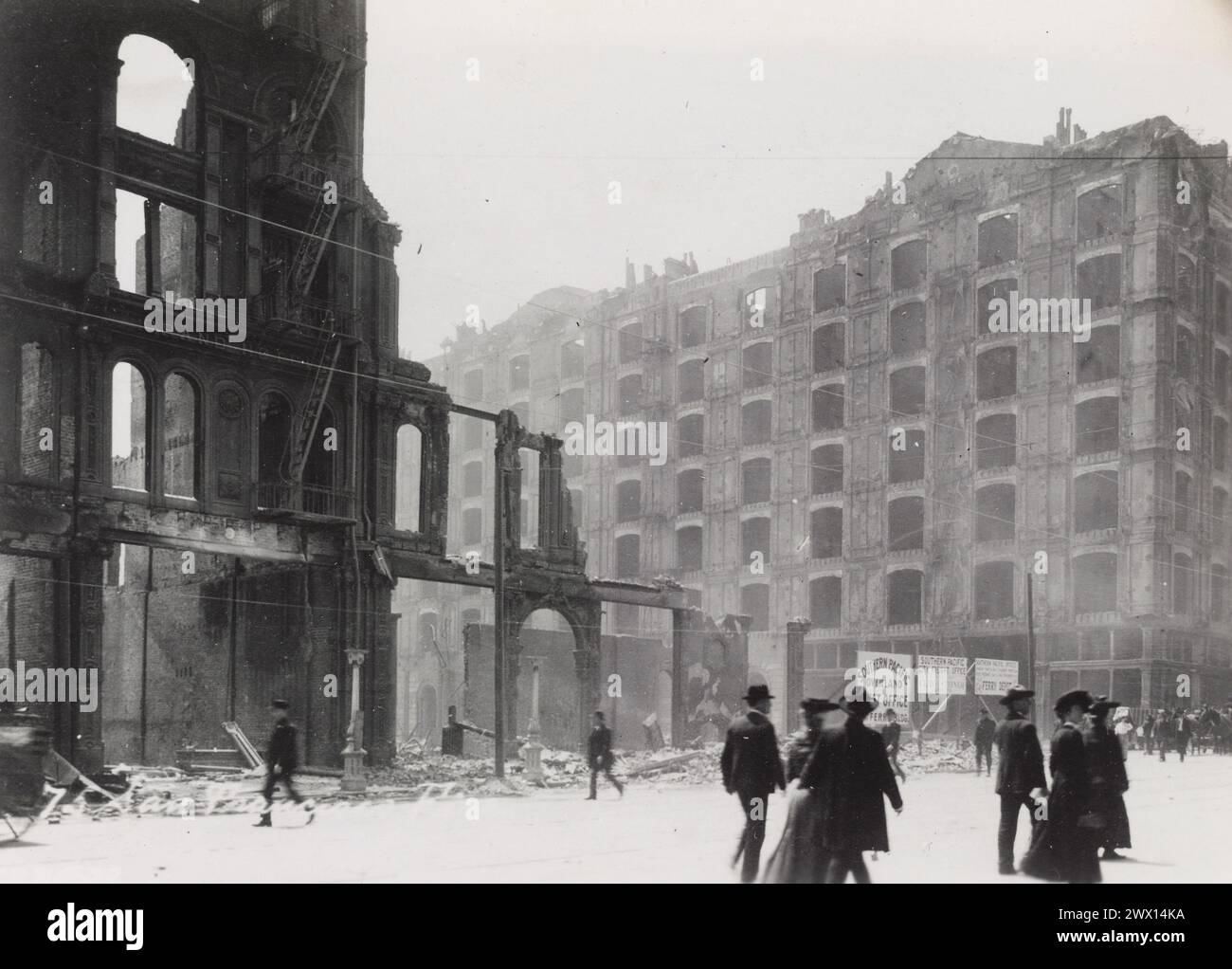 Erdbeben In San Francisco. Palace Hotel ca. 1906 Stockfoto