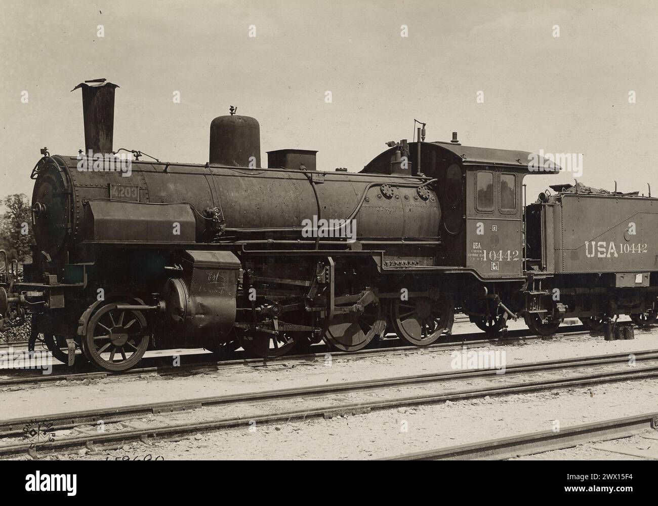 Deutsche Lokomotive, Klasse C. US 10442. Is sur Tille, Frankreich CA. 1919 Stockfoto