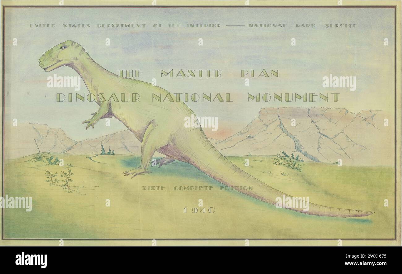 Der Masterplan für das Dinosaur National Monument CA. 1940 Stockfoto