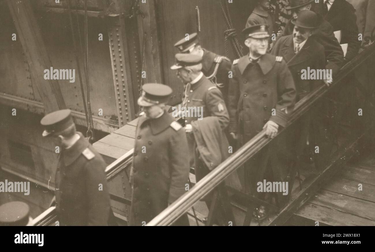 Marineminister Josephus Daniels segelt von Hoboken NJ auf Leviathan CA. 1919 Stockfoto