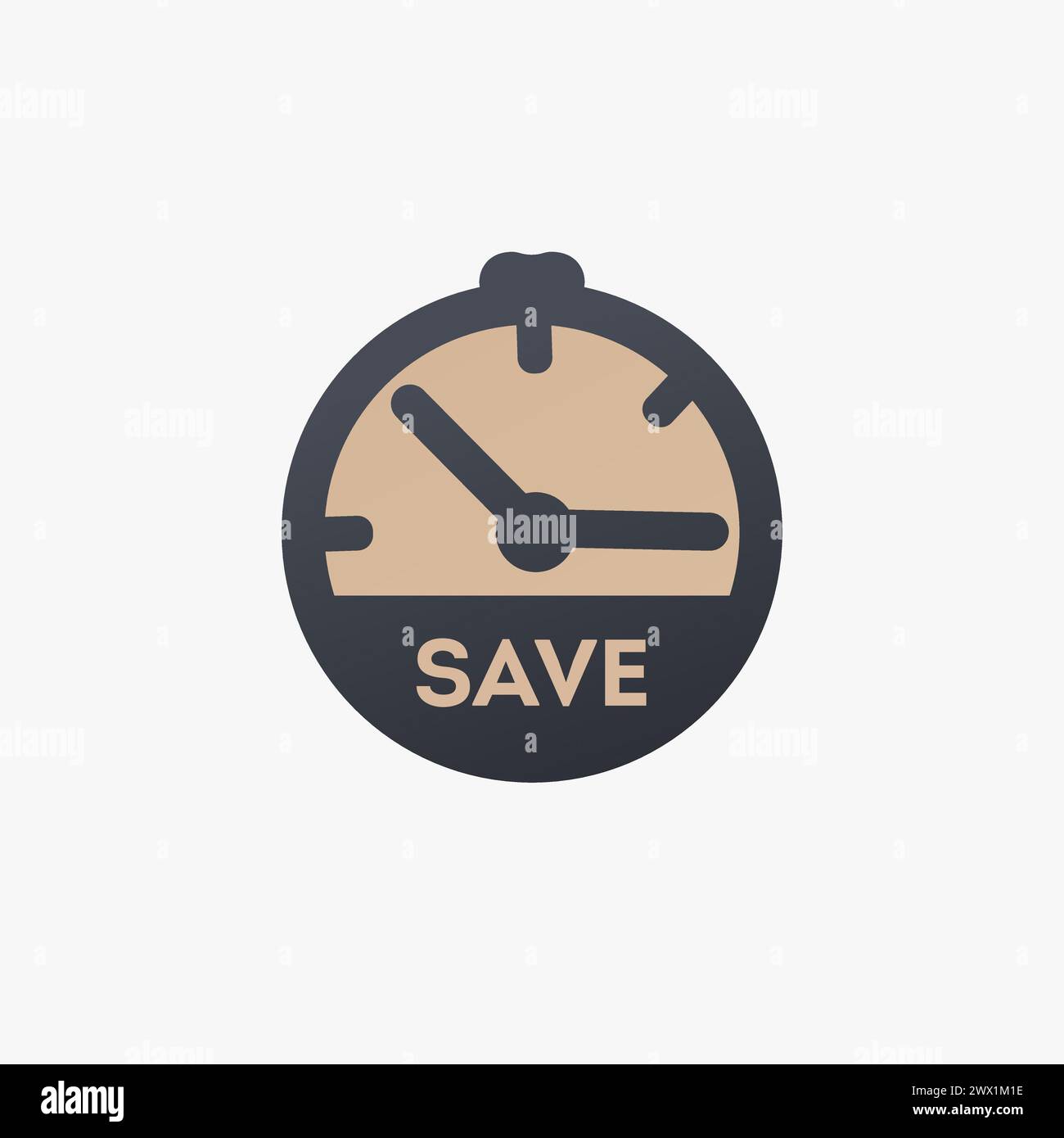 Zeitersparnis Stoppuhr Symbol, Happy Hour und Deadline Konzept, Stock Vektor Illustration isoliert Stock Vektor